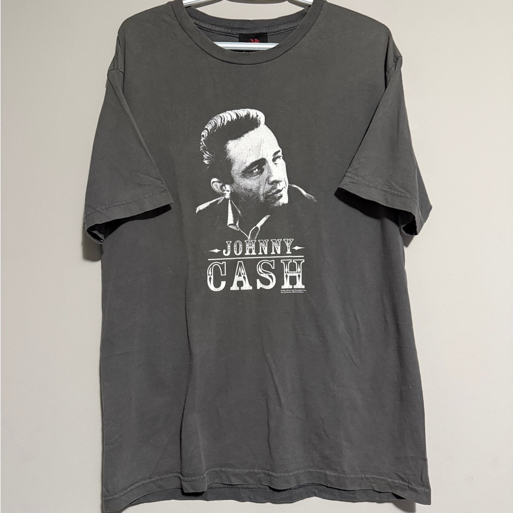 2004 Gray Johnny Cash Graphic T-Shirt